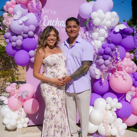 Club L London Callie Lemon floral print bandeau fishtail maxi dress - Picture 8 of 8